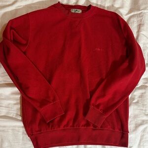 Vintage L.L. Bean Red Fleece Crewneck Sweater
